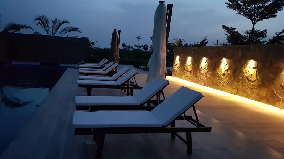 Pool Deck Evening at Golden Sands Beach Resort